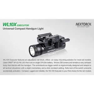 svítilna na zbraň Nextorch WL10X Executor, svítilna na zbraň Akce