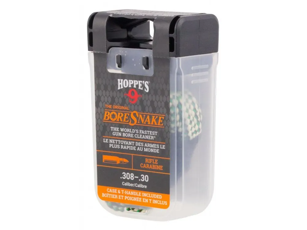 Cenový Hit čistící šňůra Hoppe's Boresnake pro dlouhé kulové zbraně ráže .308"/ 7,62mm, krabička