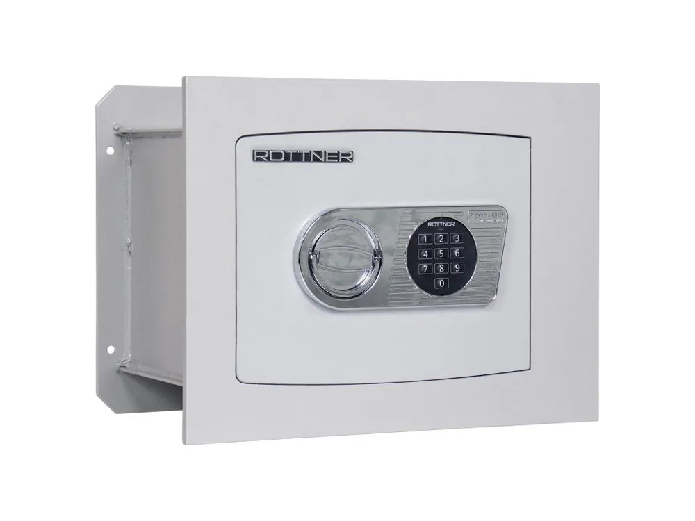Akce Rottner Delta 30 EL stěnový elektronický trezor šedý