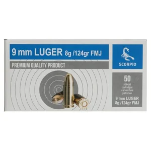 Značkový STV Scorpio 9mm Luger 8g\\/124gr FMJ (50 ks)