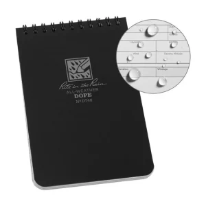 Nejprodávanější Voděodolný zápisník Rite in the Rain D.O.P.E LOGBOOK- Černý