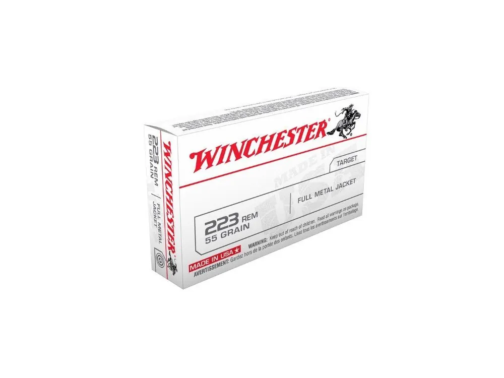 Časově Omezené WINCHESTER puškové střelivo ráže .223 REM FMJ 55gr - 20 ks