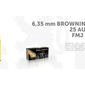 Přímo Od Výrobce S&B náboje 6,35 mm Browning \\/ 25 AUTO - FMJ 3,3g\\/50grs - 50 ks