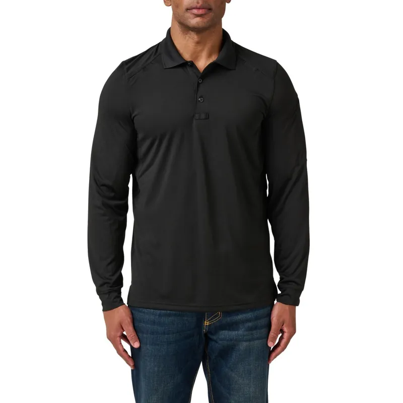 Aktuální Triko 5.11 Helios Polo L/S - Black L