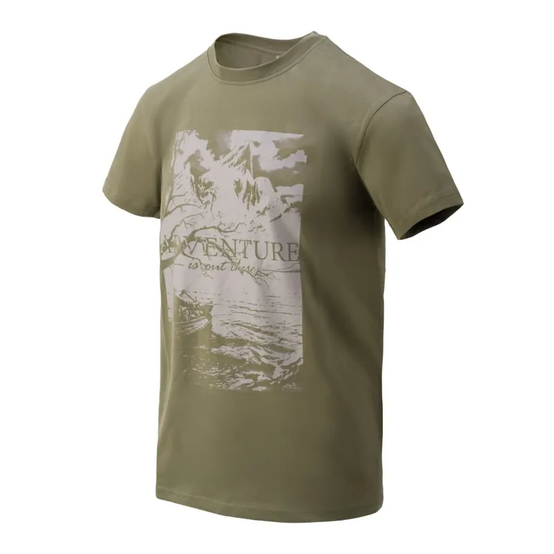 Triko Helikon Adventure Is Out There - Olive Green L Sezónní Sleva