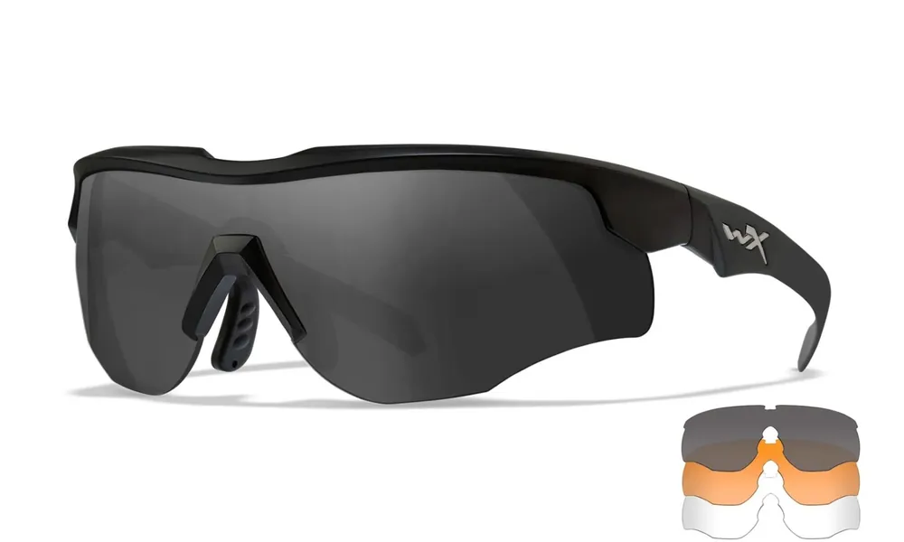 Brýle Wiley X ROGUE COMM Matte Black - Smoke Grey + Clear + Light Rust Speciální Cena