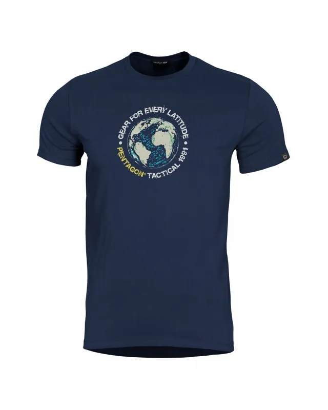 Levný Triko Pentagon GLOBE - Midnight Blue 3XL