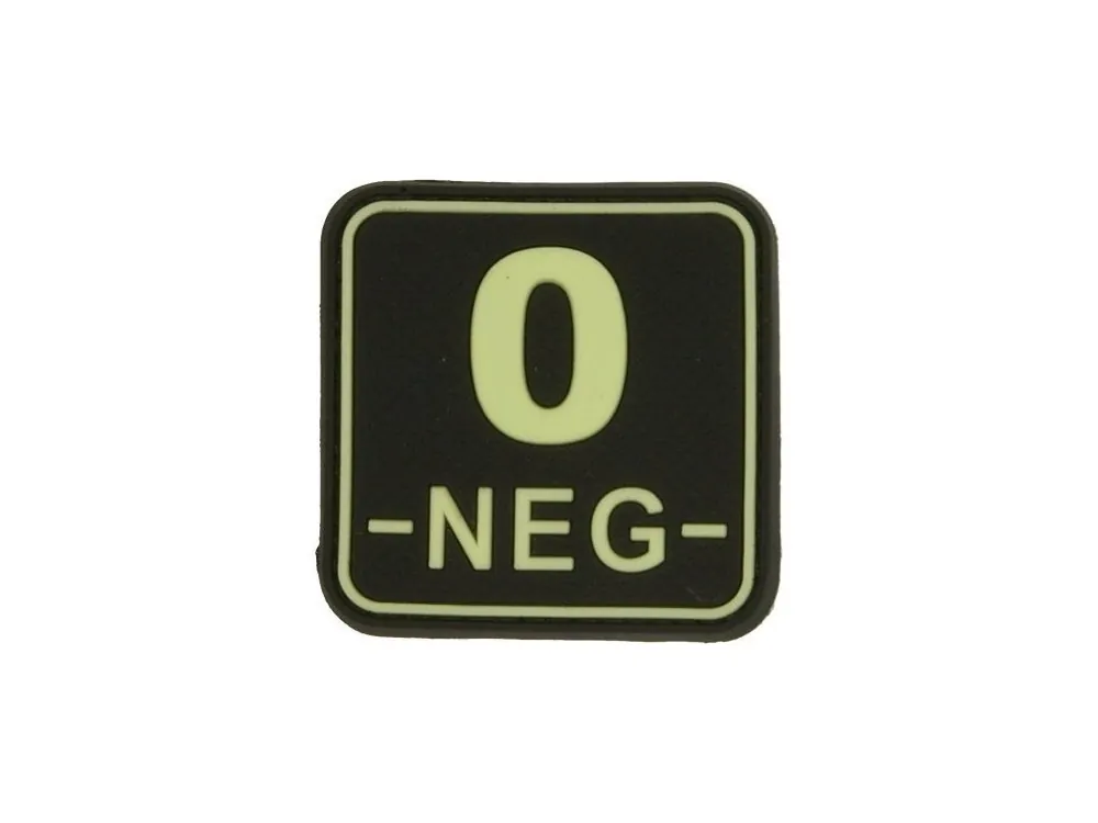 3D čtvercová nášivka 0 NEG - svítící, Jackets to go Výhodná Nabídka