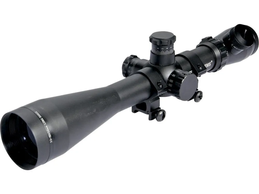 Puškohled 3,5-10x50E s přísvitem, ASG Nízká Cena