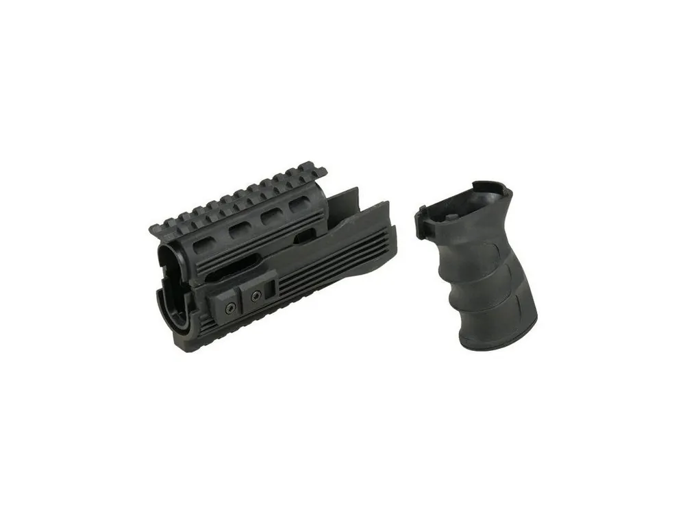 Předpažbí RIS + pažbička pro AK47 - černá, CYMA Super Cena