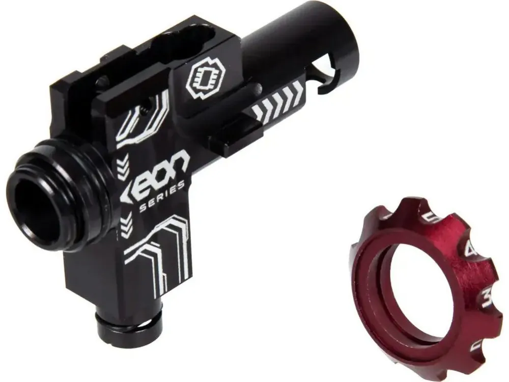 Levný CNC hop-up komora EON M4 - titanová, červená, GATE
