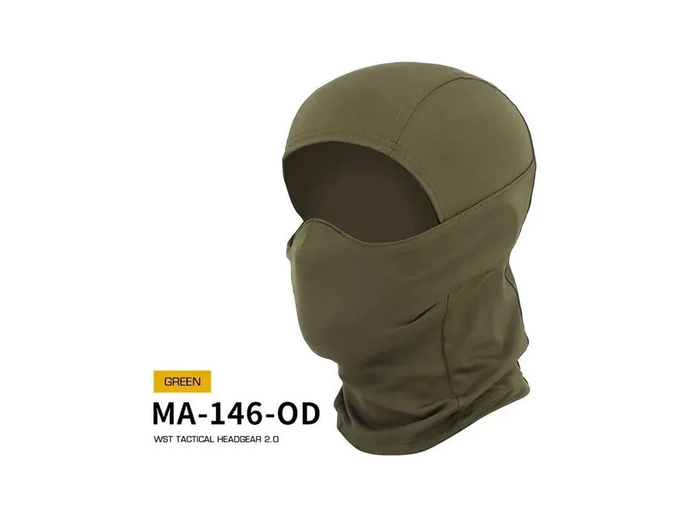 Kukla WST 2.0 s gumovou ochrannou maskou - olivová, Wosport Top Prodej