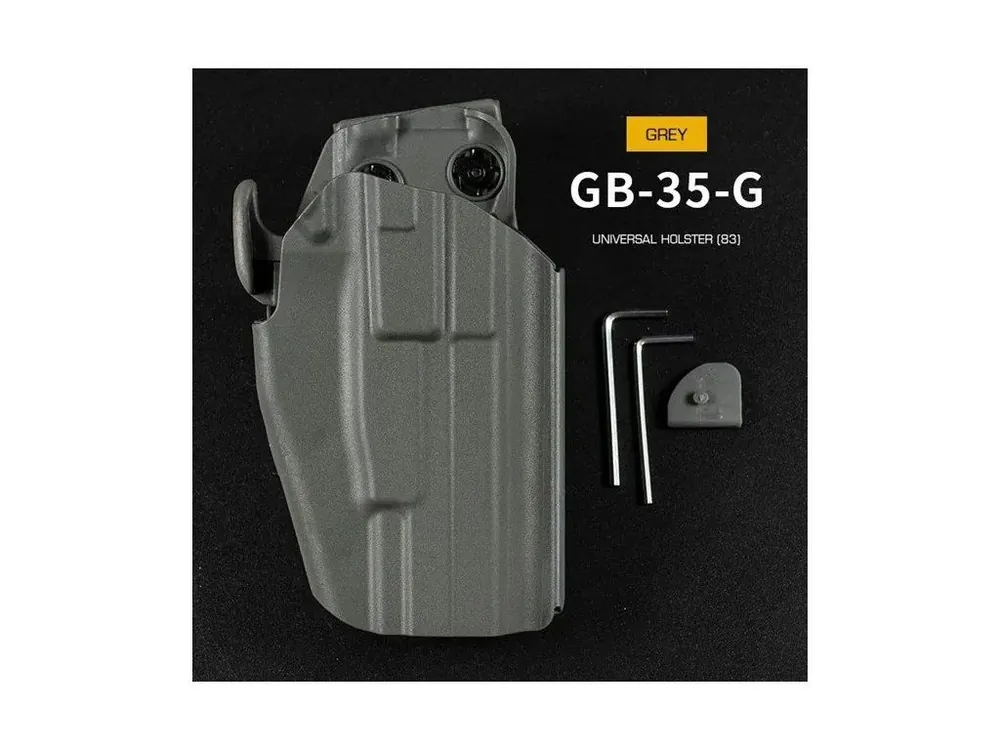 Aktuální Opaskové pistolové pouzdro\\/holster GB35 pro Glock 17\\/M92 - šedé, Wosport