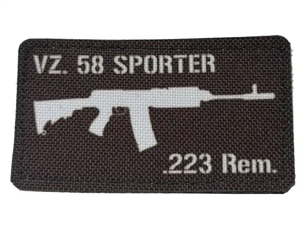 Textilní nášivka VZ 58 SPORTER 223 Rem. - Černobílá, A.C.M. Víkendová Akce
