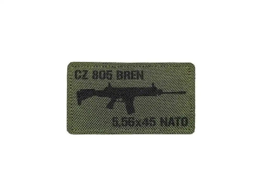 Textilní nášivka CZ 805 BREN 5,56x45 NATO - Zelená, A.C.M. Vysoce Kvalitní