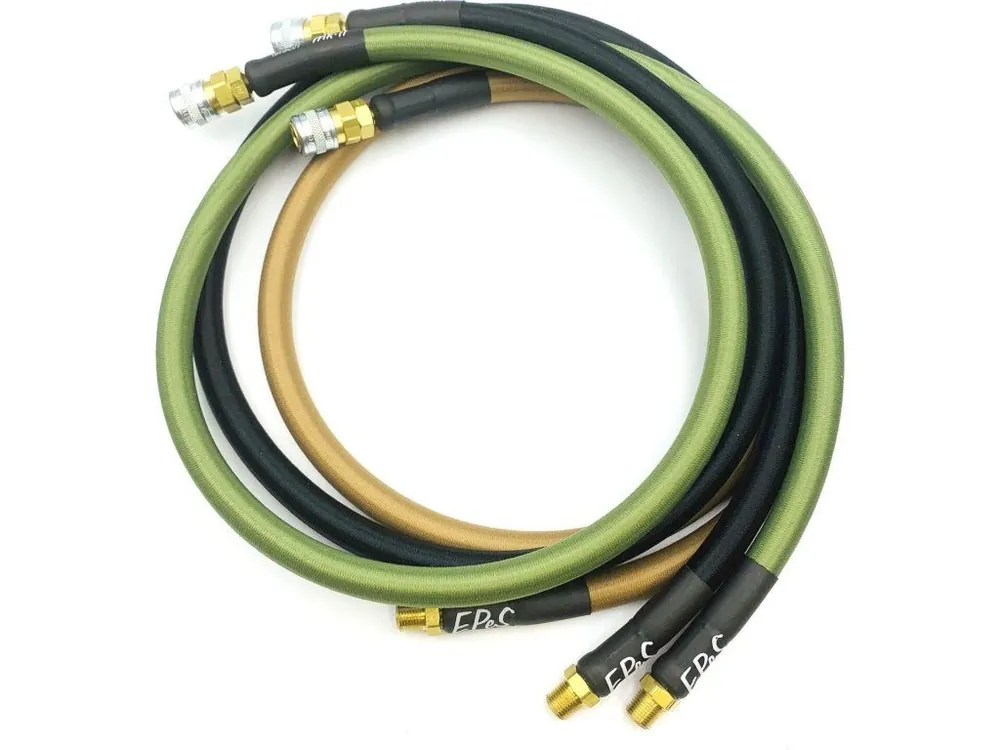 HPA hadice S&F - QD samice + 1\\/8NPT - 100cm s opletem - čerstvě zelená, EPeS Airsoft Oblíbený