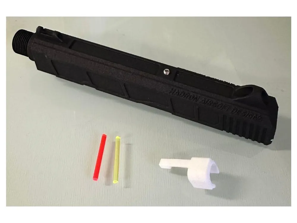 Oblíbený Konverzní kit se závitem 16mm+ a mířidly pro TM LCP II - černý, Hadron Airsoft Designs