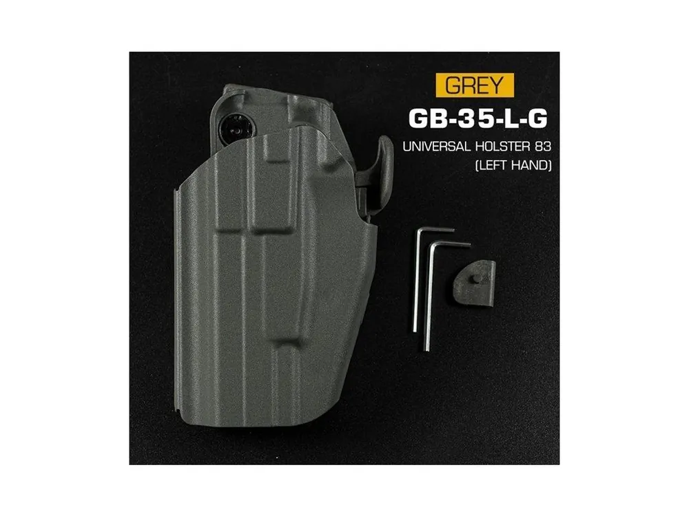 Univerzální opaskové pouzdro GB35 pro Glock 17, P226, M92F pro leváky - šedé, Wosport Nejprodávanější