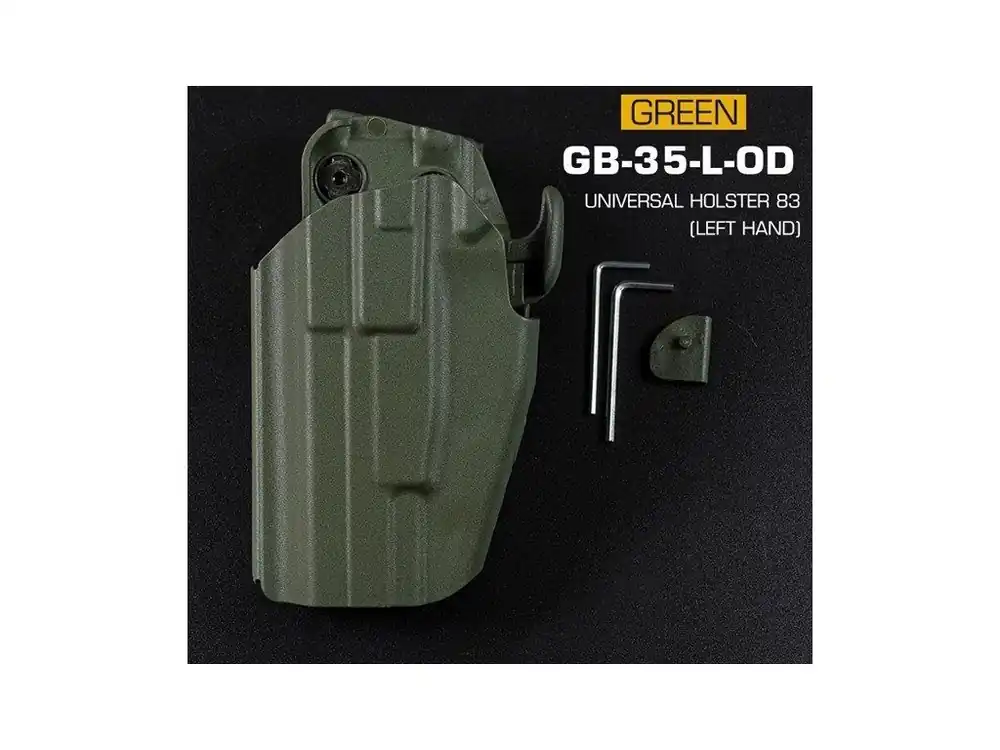 Univerzální opaskové pouzdro GB35 pro Glock 17, P226, M92F pro leváky - zelené, Wosport Zlevněný