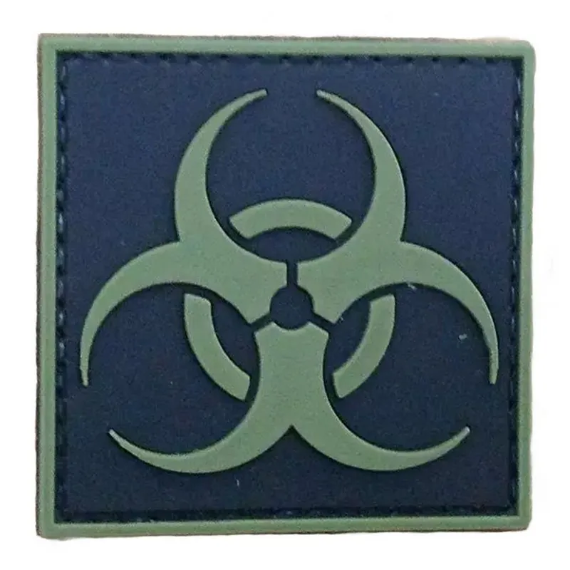 Nášivka na suchý zip Biohazard (plast 3D) - černá Poslední Šance