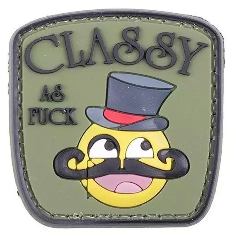 Nášivka na suchý zip Classy as fuck (plast 3D) - fullcolor Zlevněný