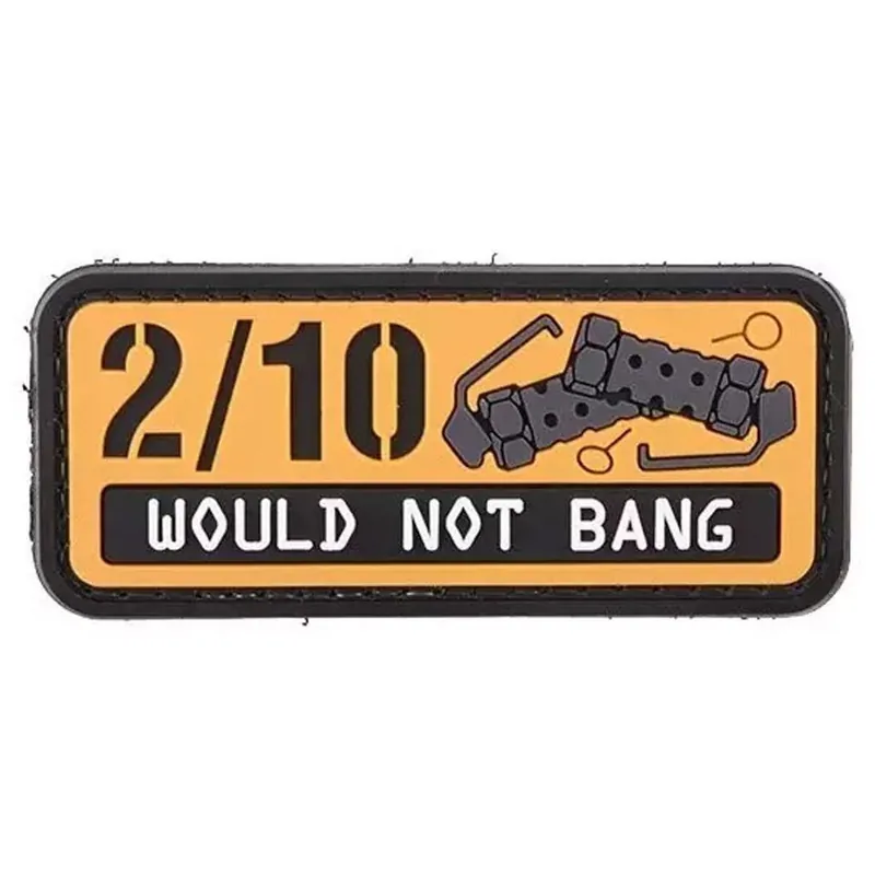Nášivka na suchý zip Would Not Bang (plast 3D) - orange Výhodná Nabídka