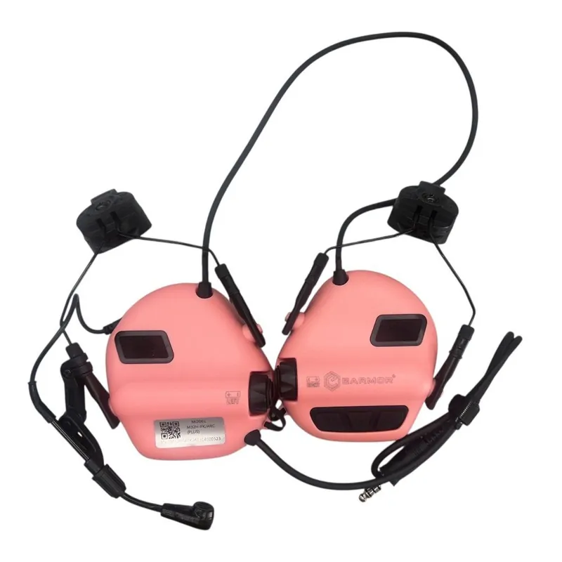 Dokud Zásoby Vydrží Sluchátka střelecká EARMOR M32H PLUS ARC helmet rails (pink) - EARMOR