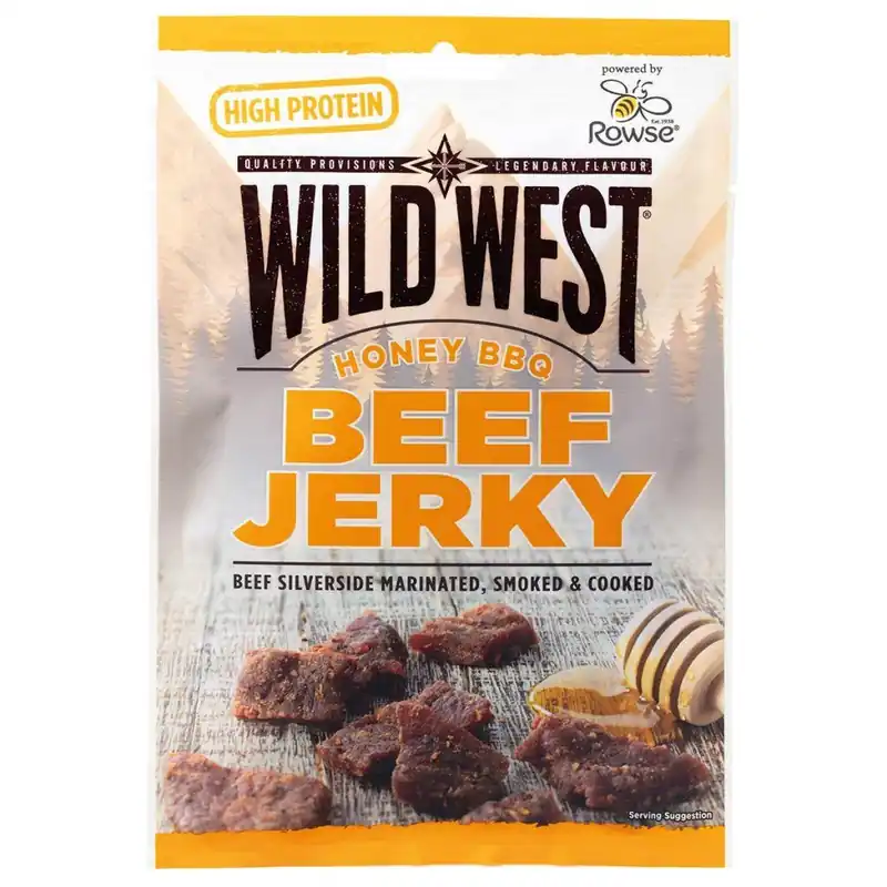 Ověřený Wild West, Beef Jerky Honey, Honey BBQ, 60 g