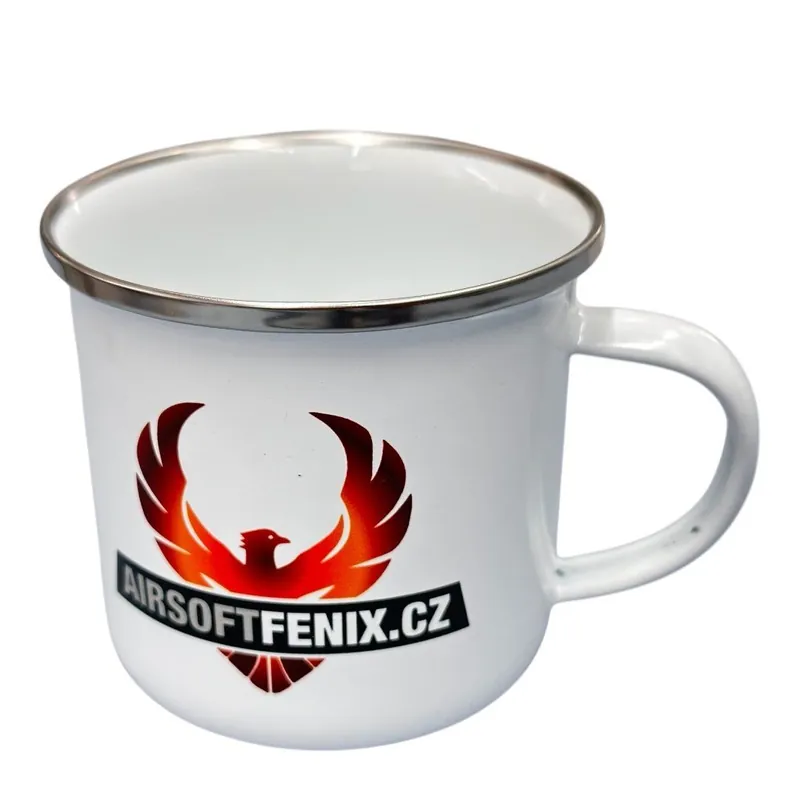 Plechový hrníček s logem Airsoftfenix Ověřený
