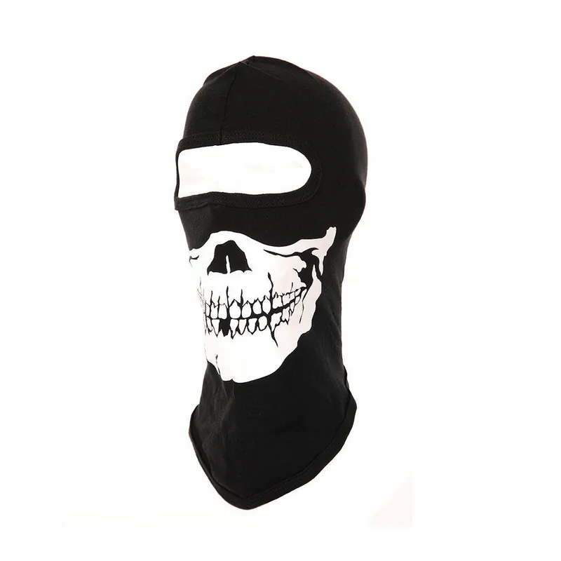 Cenový Hit Kukla s lebkou Fostex Balaclava jedna díra černá