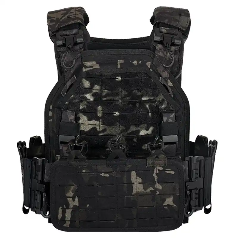 Taktická vesta nosič plátů YAKEDA VT-6094A multicamo black Vrácení Zdarma