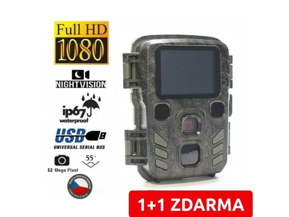 Sezónní Sleva BUNATY MINI FULL HD + 32GB karta + polohovací kloub AKCE 1+1 - Vše pro lov - Kvalita na prvním místě