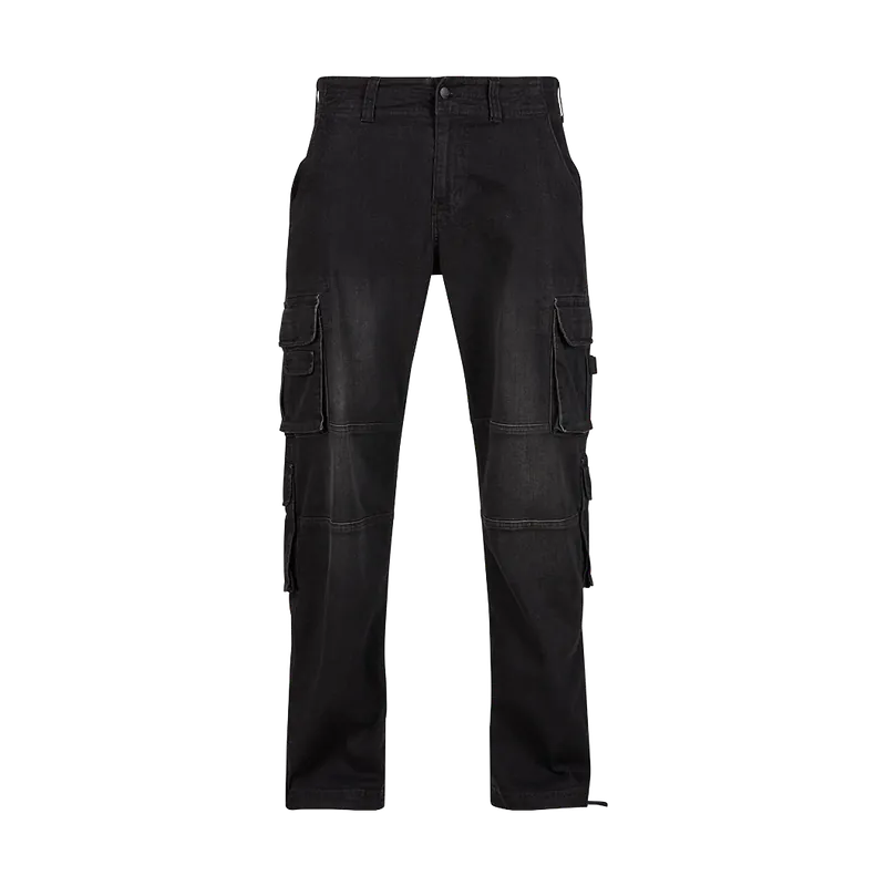 Vrácení Zdarma Kalhoty riflové Denim CARGO ČERNÉ