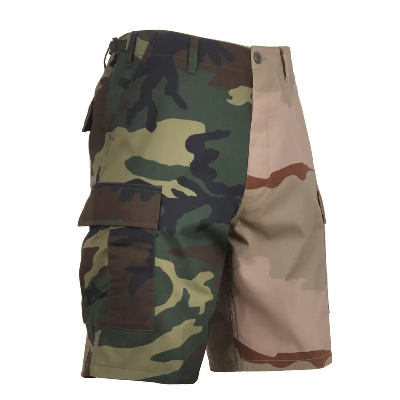 Akční Cena Kraťasy dvoubarevné BDU WOODLAND/3-COL DESERT CAMO