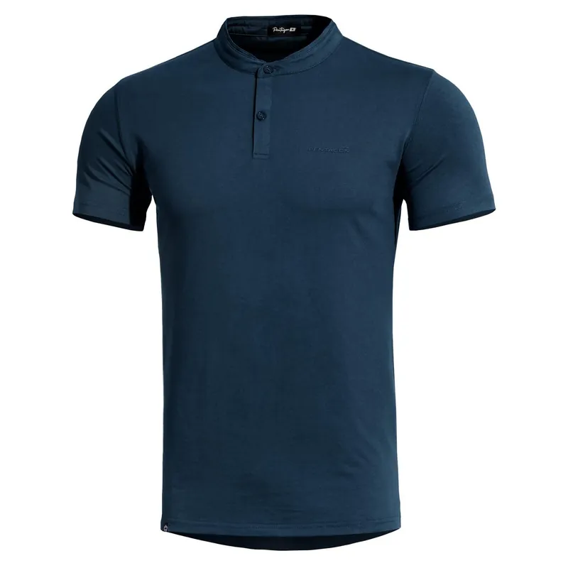 Triko ROMEO HENLEY 2.0 krátký rukáv MODRÉ Oblíbený