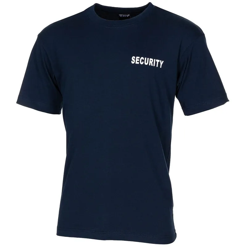 Zlevněný Triko SECURITY krátký rukáv MODRÉ