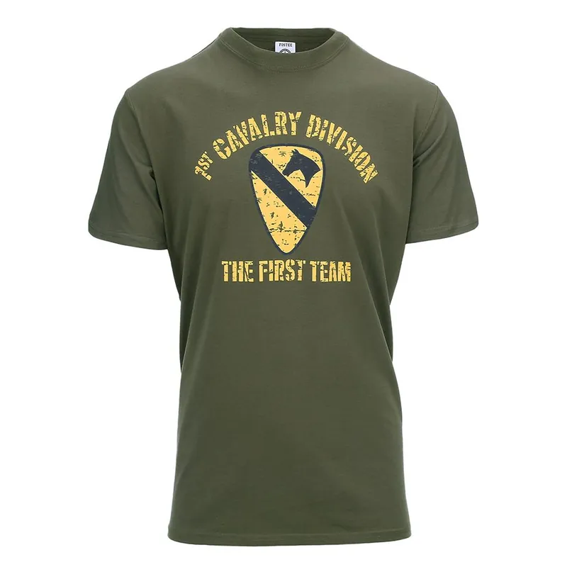 Rychlé Dodání Triko 1st CAVALRY DIVISION ZELENÉ