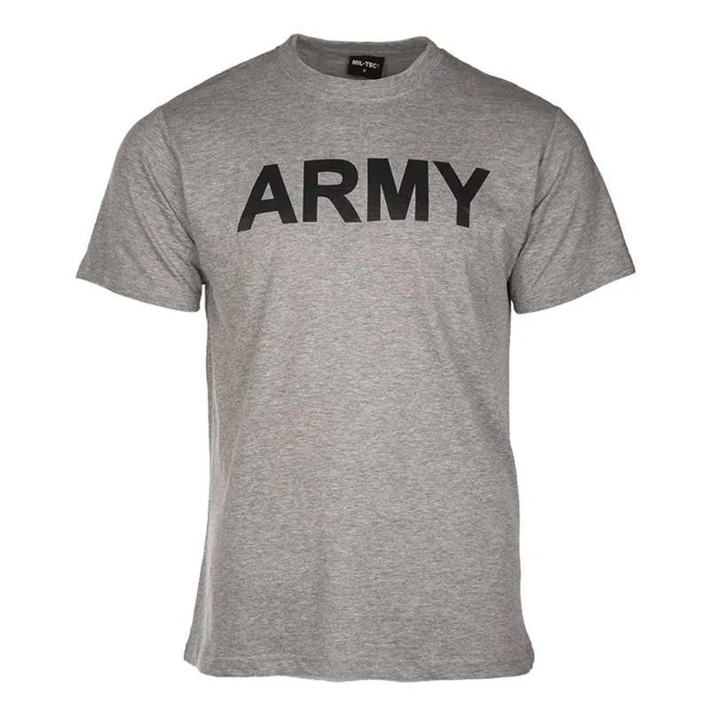 Speciální Cena Triko krátký rukáv s nápisem ARMY ŠEDÉ