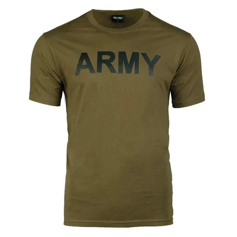 Triko krátký rukáv s nápisem ARMY ZELENÉ Expresní Doručení
