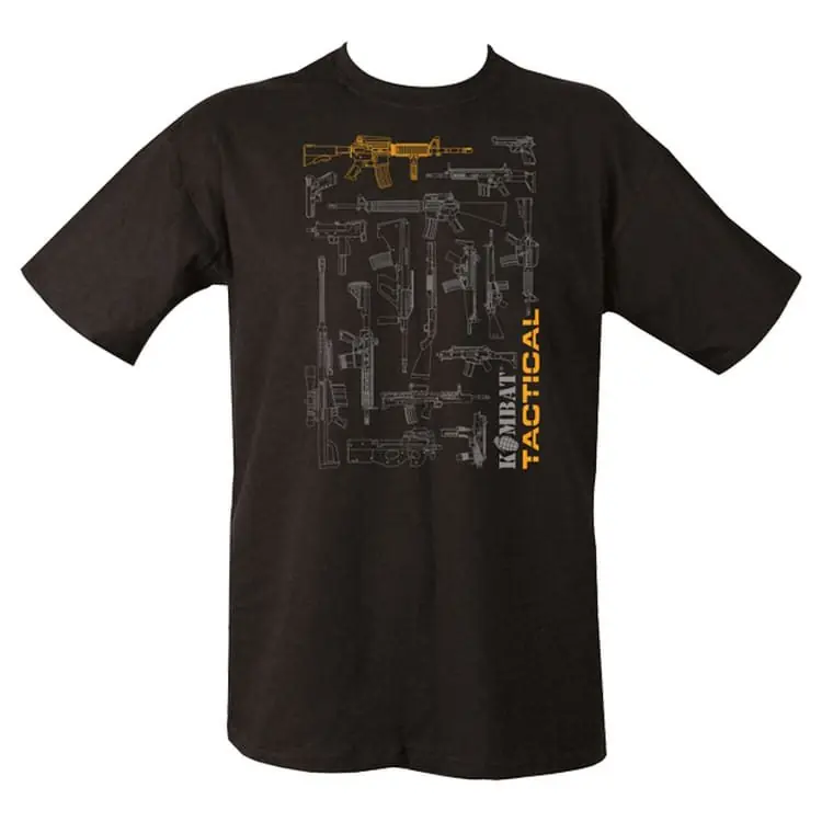 Top Prodej Triko TACTICAL GUN bavlněné ČERNÉ