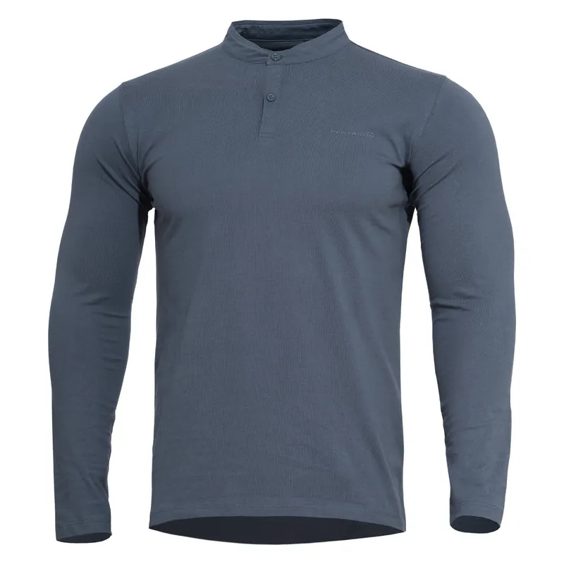 Nová Kolekce Triko ROMEO HENLEY 2.0 dlouhý rukáv CHARCOAL BLUE