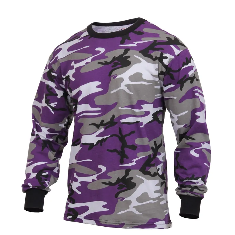 Triko s dlouhým rukávem VIOLET CAMO Zlevněný