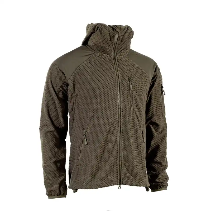 Autentický Mikina zip s kapucí fleece DELTA ZELENÁ