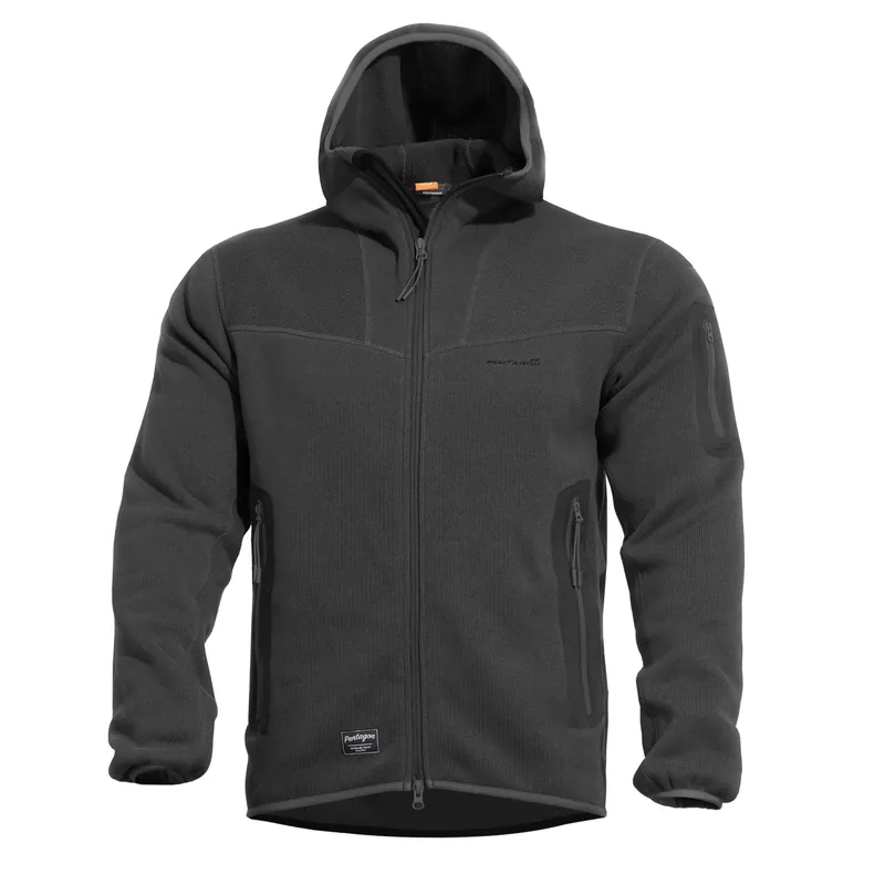 Mikina FLEECE s kapucí FALCON PRO POLARTEC® ČERNÁ Akční Cena