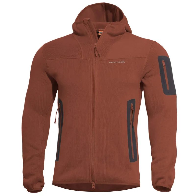 Mikina FLEECE s kapucí FALCON PRO POLARTEC® MAROON RED Top Prodej
