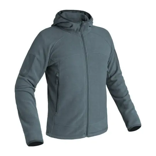 Mikina s kapucí INSTRUCTOR Polar Fleece ŠEDÁ Značkový
