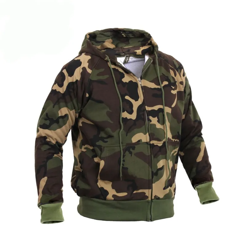 Nízká Cena Mikina s kapucí THERMAL na zip WOODLAND