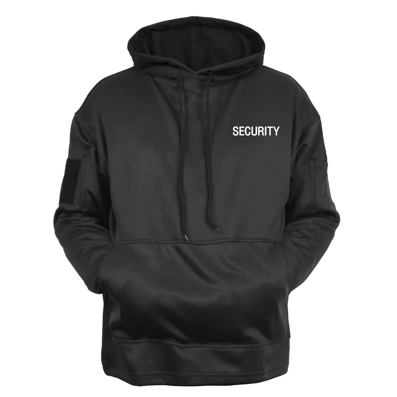 Aktuální Mikina SECURITY s kapucí ČERNÁ