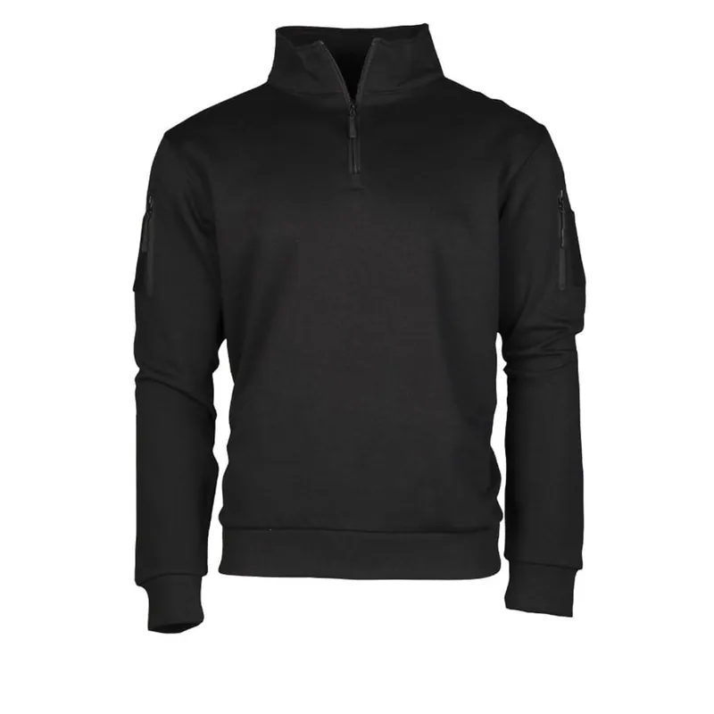 Mikina TACTICAL roláková 3/4 zip ČERNÁ Doprava Zdarma