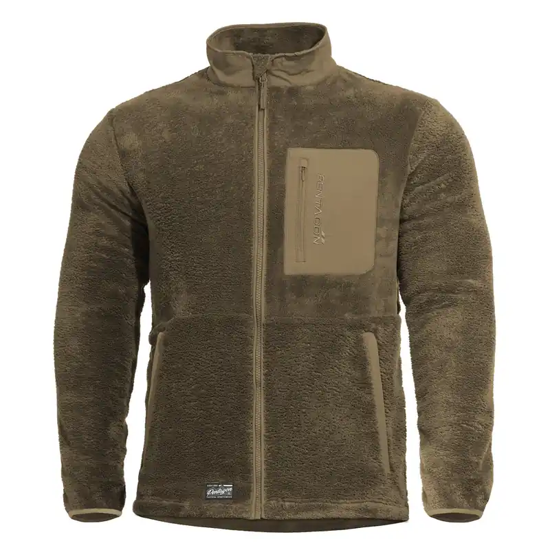 Mikina GRIZZLY FULL-ZIP COYOTE Levný